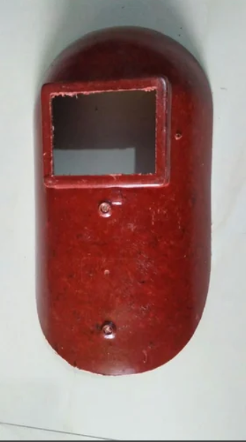 Red Fiber welding hand shield